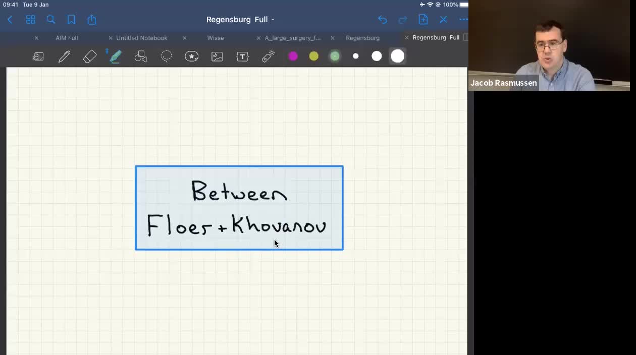 PQLHT | Conference Talk 1 by Jacob Rasmussen: "Between Floer and Khovanov"